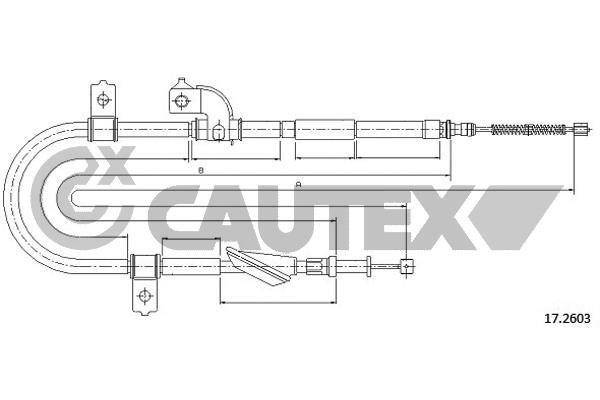 Cautex 762624 Cable Pull, parking brake 762624: Buy near me in Poland at 2407.PL - Good price!