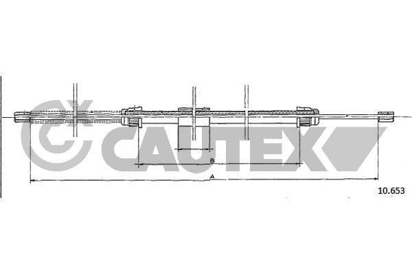 Cautex 762350 Трос гальма стоянки 762350: Приваблива ціна - Купити у Польщі на 2407.PL!