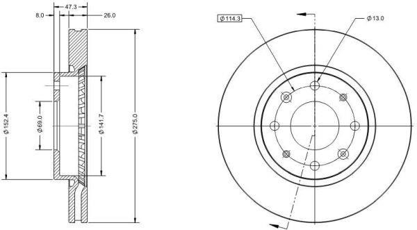 Remy RAD2192C Тормозной диск передний вентилируемый RAD2192C: Купить в Польше - Отличная цена на 2407.PL!