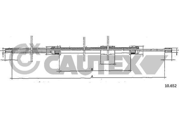 Cautex 762349 Cable Pull, parking brake 762349: Buy near me in Poland at 2407.PL - Good price!