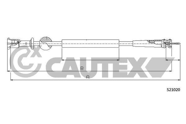 Cautex 033521 Cable speedmeter 033521: Buy near me in Poland at 2407.PL - Good price!