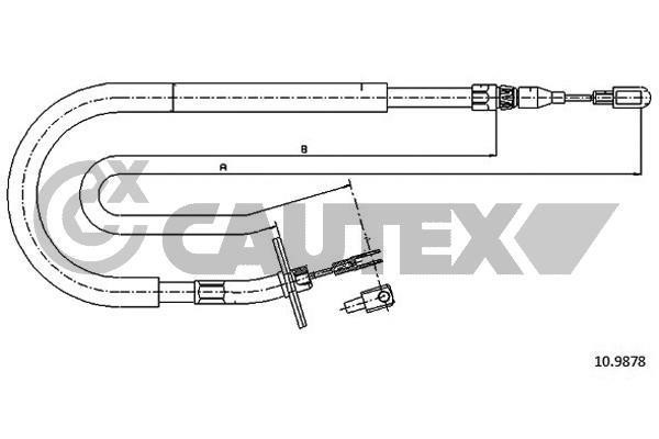 Cautex 766254 Cable Pull, parking brake 766254: Buy near me in Poland at 2407.PL - Good price!