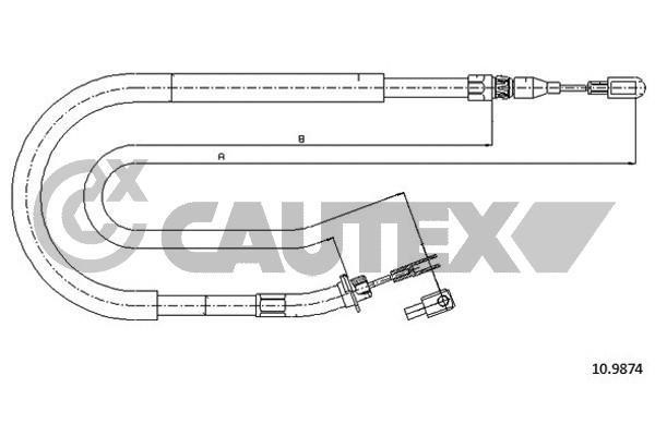 Cautex 765734 Cable Pull, parking brake 765734: Buy near me in Poland at 2407.PL - Good price!