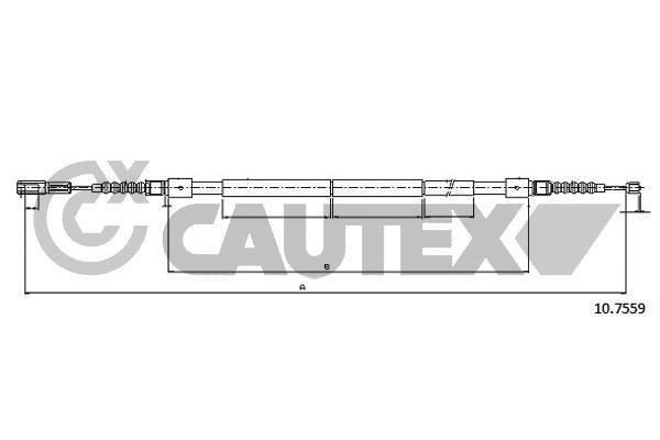 Cautex 766010 Трос стояночного тормоза 766010: Отличная цена - Купить в Польше на 2407.PL!