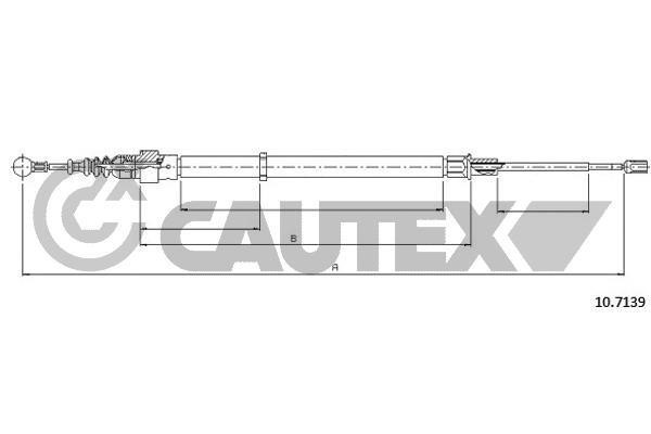 Cautex 468242 Parking brake cable set 468242: Buy near me in Poland at 2407.PL - Good price!