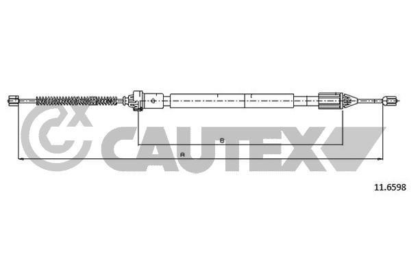 Cautex 028366 Parking brake cable left 028366: Buy near me in Poland at 2407.PL - Good price!