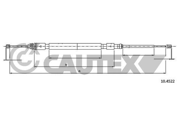 Cautex 766175 Трос стояночного тормоза 766175: Отличная цена - Купить в Польше на 2407.PL!