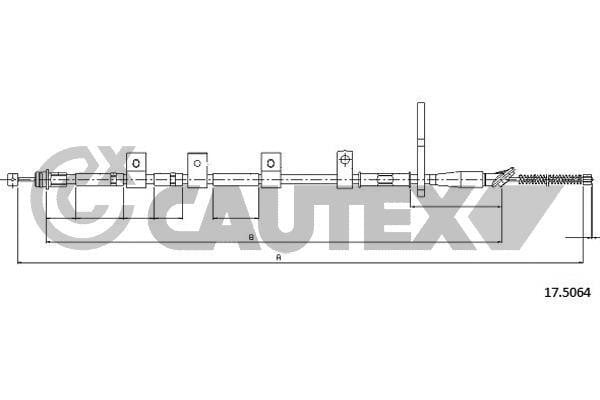 Cautex 708109 Трос стояночного тормоза, комплект 708109: Купить в Польше - Отличная цена на 2407.PL!