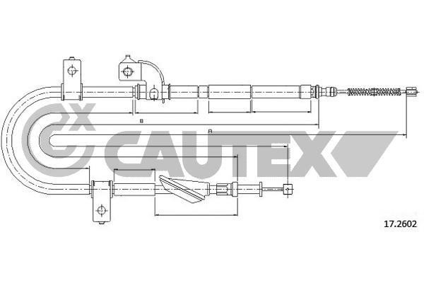 Cautex 762623 Cable Pull, parking brake 762623: Buy near me in Poland at 2407.PL - Good price!