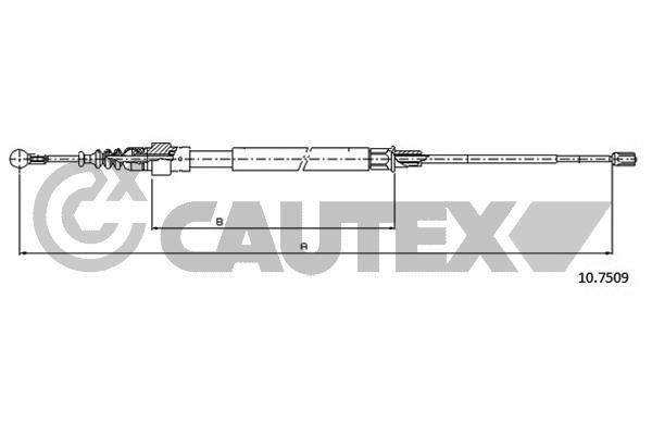 Cautex 468239 Parking brake cable set 468239: Buy near me in Poland at 2407.PL - Good price!