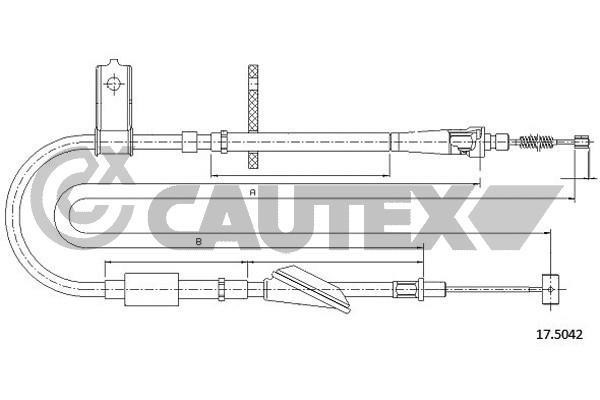 Cautex 762664 Cable Pull, parking brake 762664: Buy near me in Poland at 2407.PL - Good price!