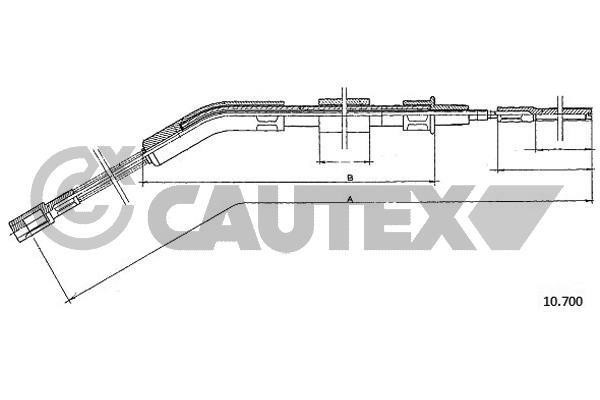 Cautex 762987 Cable Pull, parking brake 762987: Buy near me in Poland at 2407.PL - Good price!