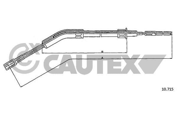 Cautex 762989 Cable Pull, parking brake 762989: Buy near me in Poland at 2407.PL - Good price!