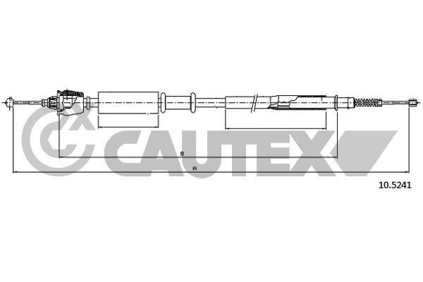 Cautex 761728 Cable Pull, parking brake 761728: Buy near me in Poland at 2407.PL - Good price!