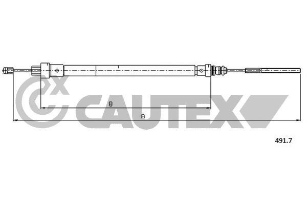 Cautex 038497 Parking brake cable set 038497: Buy near me in Poland at 2407.PL - Good price!