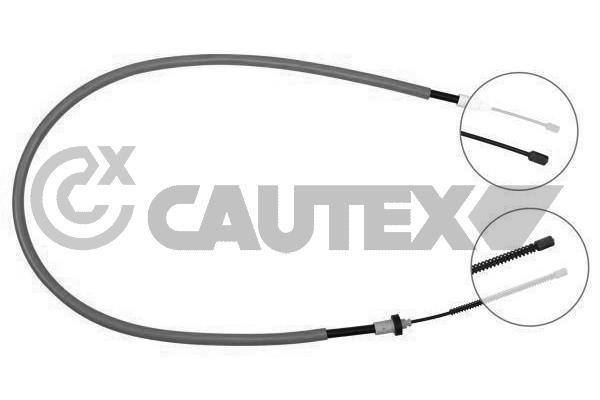 Cautex 028344 Parking brake cable, right 028344: Buy near me in Poland at 2407.PL - Good price!