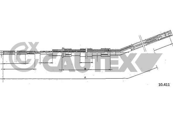 Cautex 766040 Cable Pull, parking brake 766040: Buy near me in Poland at 2407.PL - Good price!
