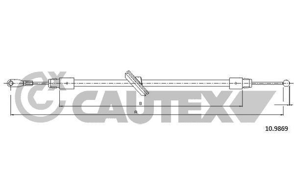 Cautex 766303 Трос стояночного тормоза 766303: Отличная цена - Купить в Польше на 2407.PL!