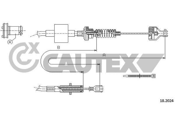 Cautex 761786 Cable Pull, clutch control 761786: Buy near me in Poland at 2407.PL - Good price!