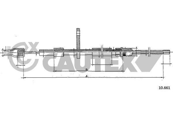 Cautex 765858 Cable Pull, parking brake 765858: Buy near me in Poland at 2407.PL - Good price!