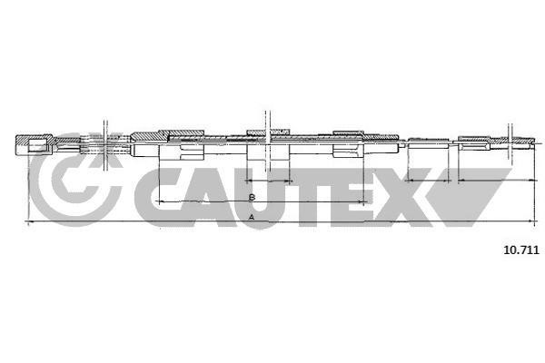 Cautex 762996 Трос стояночного тормоза 762996: Отличная цена - Купить в Польше на 2407.PL!