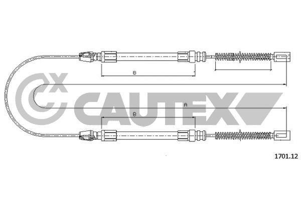 Cautex 760992 Cable Pull, parking brake 760992: Buy near me in Poland at 2407.PL - Good price!