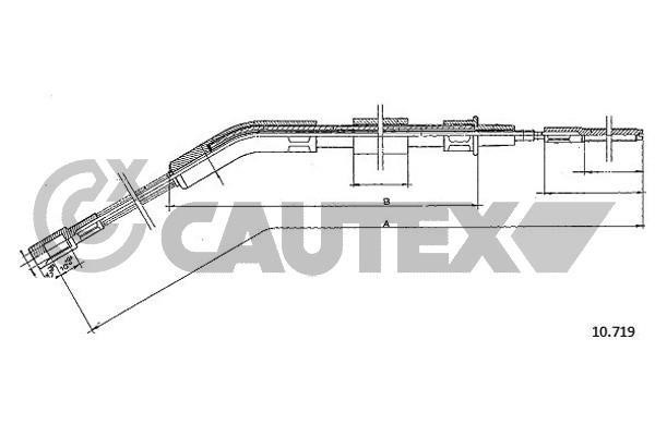 Cautex 762995 Cable Pull, parking brake 762995: Buy near me in Poland at 2407.PL - Good price!