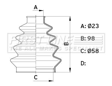 First line FCB1008 Bellow, driveshaft FCB1008: Buy near me in Poland at 2407.PL - Good price!