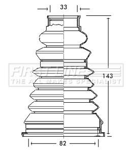 First line FCB2163R Bellow, driveshaft FCB2163R: Buy near me at 2407.PL in Poland at an Affordable price!