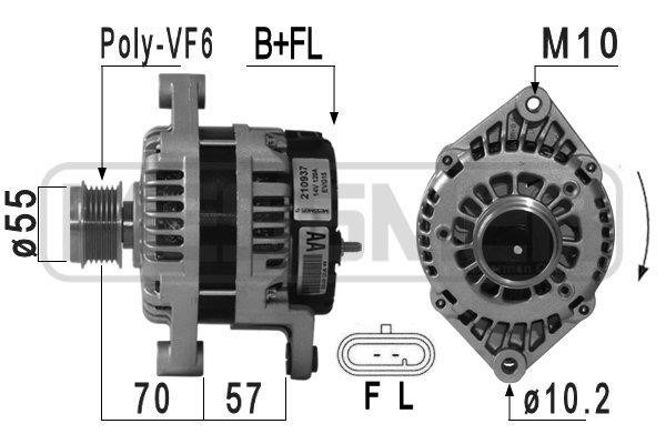 Era 210937A Alternator 210937A: Buy near me at 2407.PL in Poland at an Affordable price!