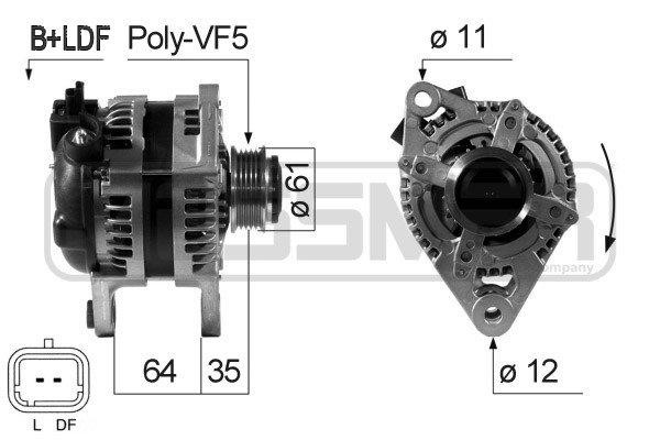 Era 210688A Alternator 210688A: Dobra cena w Polsce na 2407.PL - Kup Teraz!