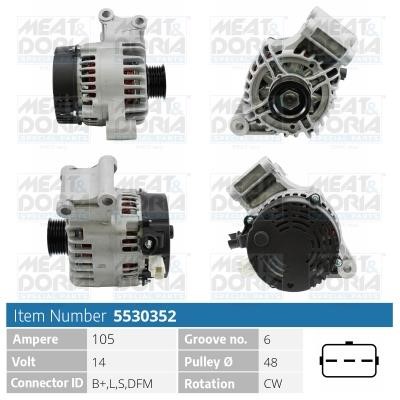 Meat&Doria 5530352 Alternator 5530352: Buy near me in Poland at 2407.PL - Good price!