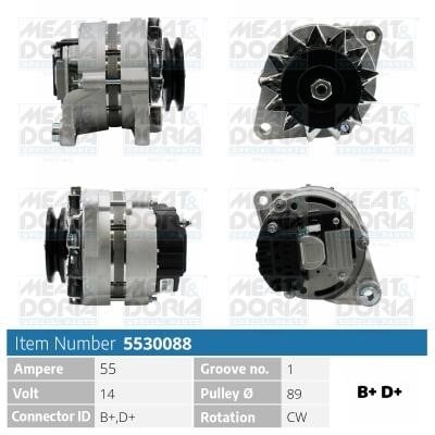 Meat&Doria 5530088 Alternator 5530088: Buy near me at 2407.PL in Poland at an Affordable price!