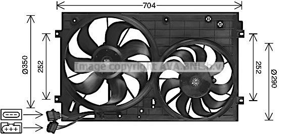 AVA AI7526 Fan, radiator AI7526: Buy near me in Poland at 2407.PL - Good price!