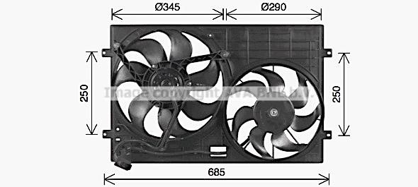 AVA VN7543 Fan, radiator VN7543: Buy near me in Poland at 2407.PL - Good price!