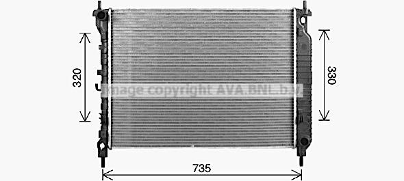 AVA CT2083 Radiator, engine cooling CT2083: Buy near me in Poland at 2407.PL - Good price!