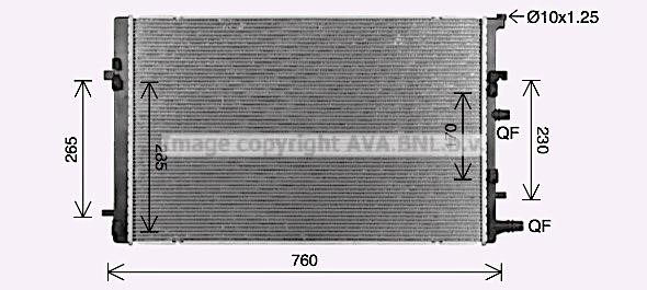 AVA RT2682 Radiator, engine cooling RT2682: Buy near me in Poland at 2407.PL - Good price!