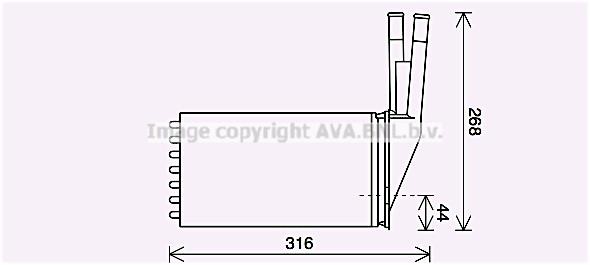 AVA CN6313 Теплообменник, отопление салона CN6313: Отличная цена - Купить в Польше на 2407.PL!