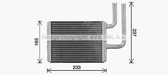 AVA MT6284 Heat Exchanger, interior heating MT6284: Buy near me in Poland at 2407.PL - Good price!