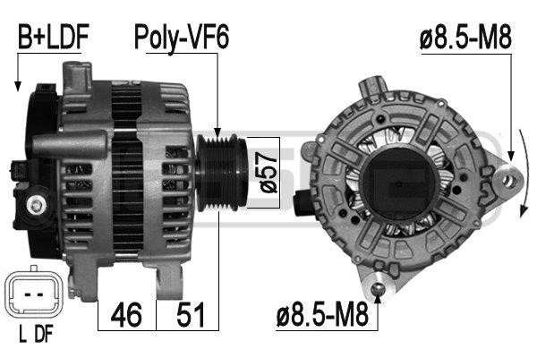 Era 209054A Alternator 209054A: Buy near me in Poland at 2407.PL - Good price!