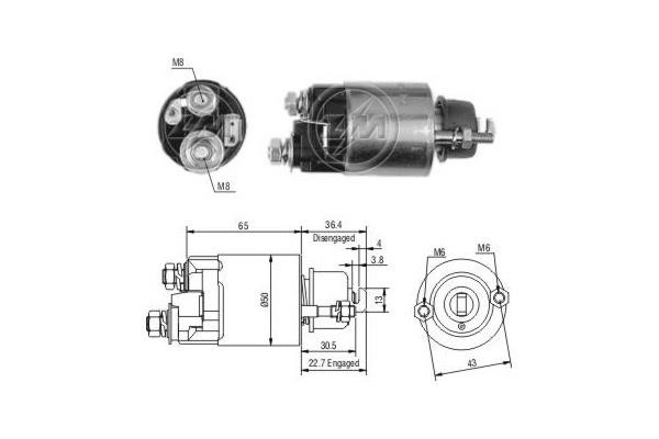 Era 703 Solenoid switch, starter 703: Buy near me at 2407.PL in Poland at an Affordable price!