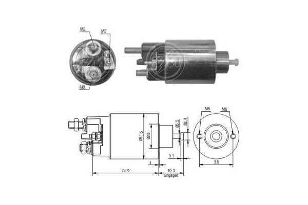 Era 993 Solenoid switch, starter 993: Buy near me in Poland at 2407.PL - Good price!