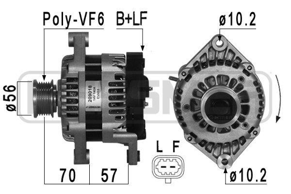 Era 209018A Alternator 209018A: Buy near me in Poland at 2407.PL - Good price!