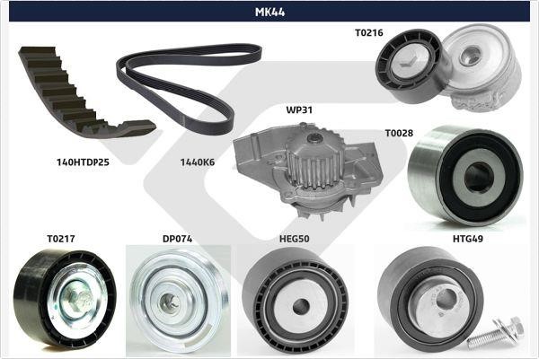  MK44 Drive belt kit MK44: Buy near me in Poland at 2407.PL - Good price!