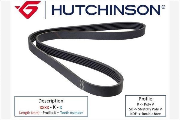 Hutchinson 1242 K 8TK V-Ribbed Belt 1242K8TK: Buy near me in Poland at 2407.PL - Good price!