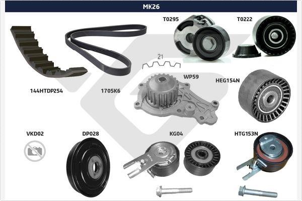  MK26 Drive belt kit MK26: Buy near me in Poland at 2407.PL - Good price!