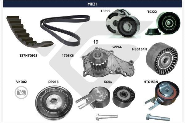  MK31 Drive belt kit MK31: Buy near me in Poland at 2407.PL - Good price!