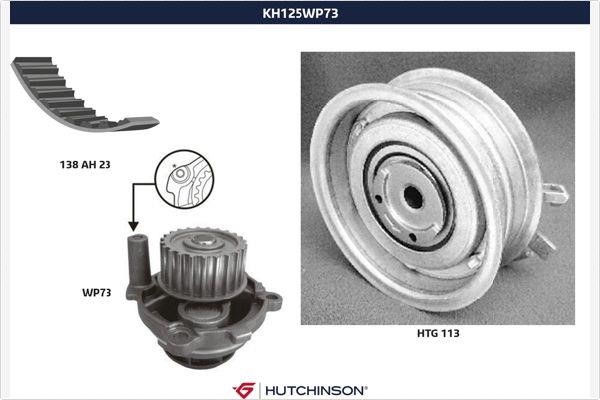 Hutchinson KH 125WP73 Steuerungseinrichtungsriemen, Satz mit Wasserpumpe KH125WP73: Kaufen Sie zu einem guten Preis in Polen bei 2407.PL!