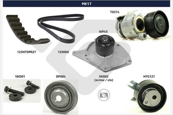  MK17 Комплект ременя генератора MK17: Приваблива ціна - Купити у Польщі на 2407.PL!