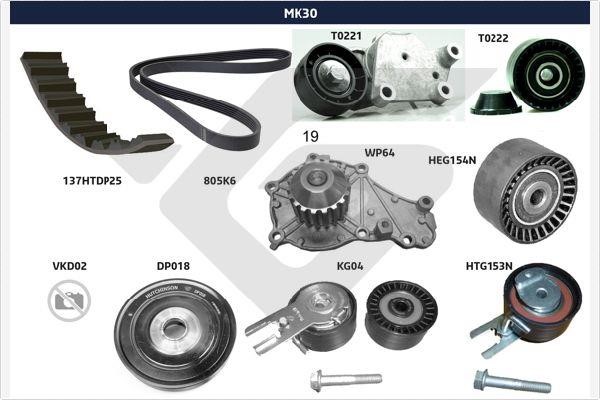  MK30 Drive belt kit MK30: Buy near me in Poland at 2407.PL - Good price!